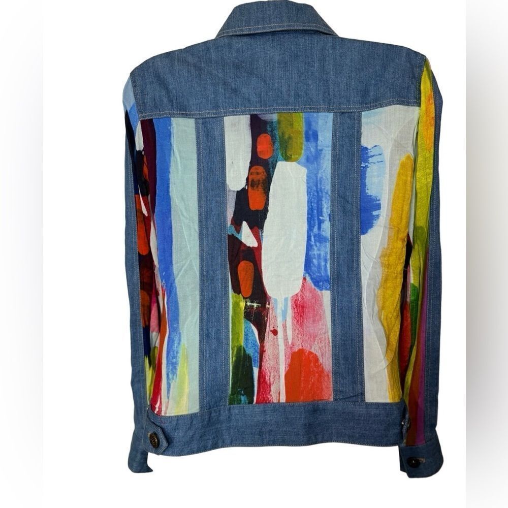 Claire Desjardins Denim Colorful Abstract Jacket - Picture 6 of 8